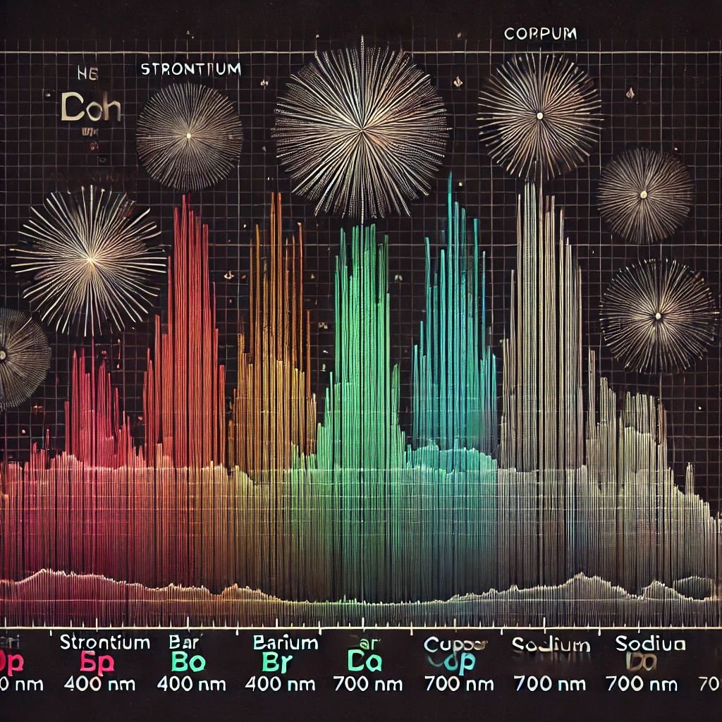 Foto van kleurig vuurwerk.